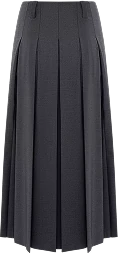 A pleated grey midi skirt saved to the wardrobe